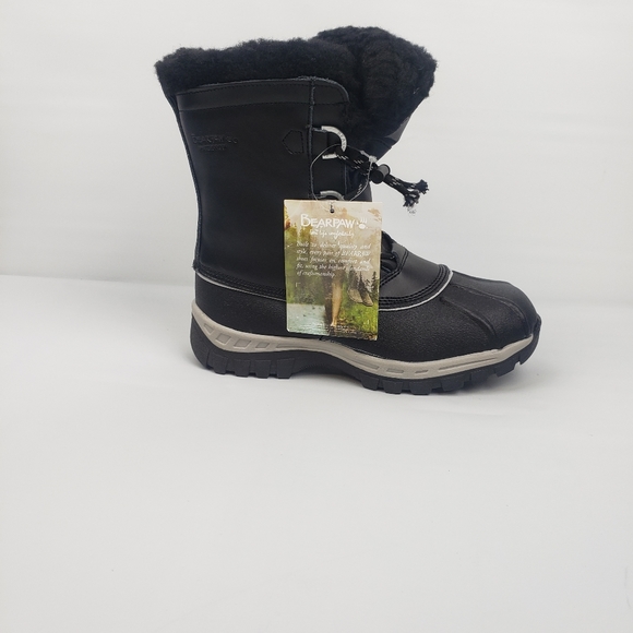 Bearpaw women black winter show Rain boots size‎ 4 - Picture 1 of 10